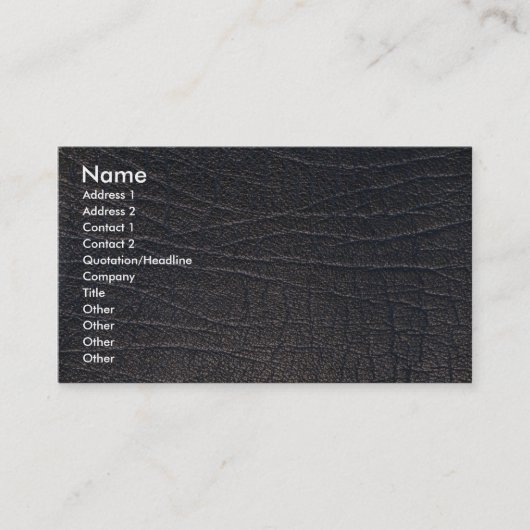 Blaue lederne Beschaffenheit Visitenkarte (Vorderseite)