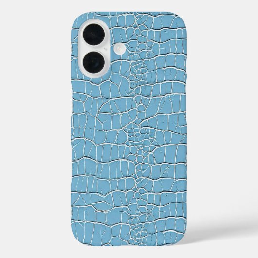 Blaue Lederoptik Moderne Minimalistische Ästhetik Case-Mate iPhone Hülle (Rückseite)