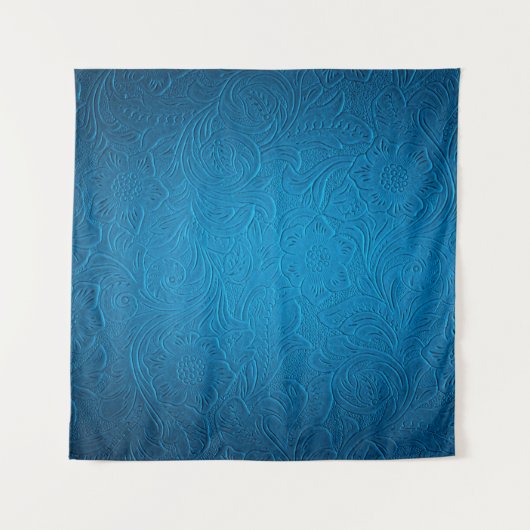 Blaue Lederstruktur Wandteppich (Vorderseite)