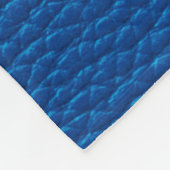 blaue Ledertextur Hintergrundleder,blau,textur Fleecedecke (Ecke)