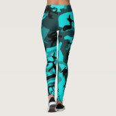 Blaue legging Camouflage Leggings (Rückseite)