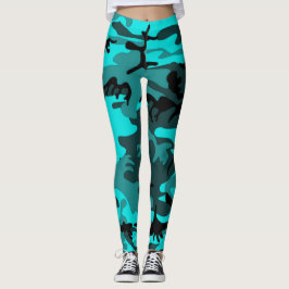Blaue legging Camouflage Leggings
