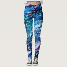 Blaue Leggings