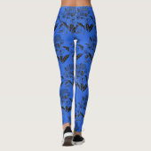 Blaue Leggings mit Poppies oder Farbauswahl (Rückseite)