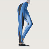 Blaue Leggings mit schwarzen Streifen (Rechts)