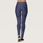 Blaue Leggings mit weißen Punkten (Rückseite)