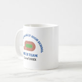 Blaue Leichtathletik-Mannschaft der High School pe Kaffeetasse (Vorderseite Links)