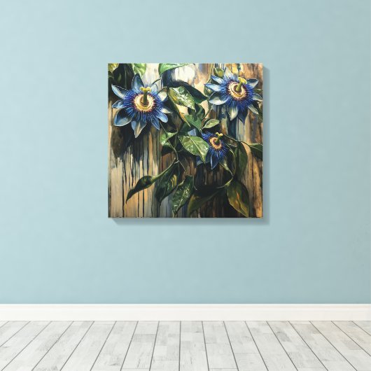 blaue Leidenschaft Leinwanddruck (Insitu (Holzboden))