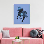 Blaue Leinwand (Insitu (Wohnzimmer))