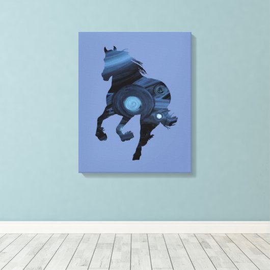 Blaue Leinwand (Insitu (Holzboden))