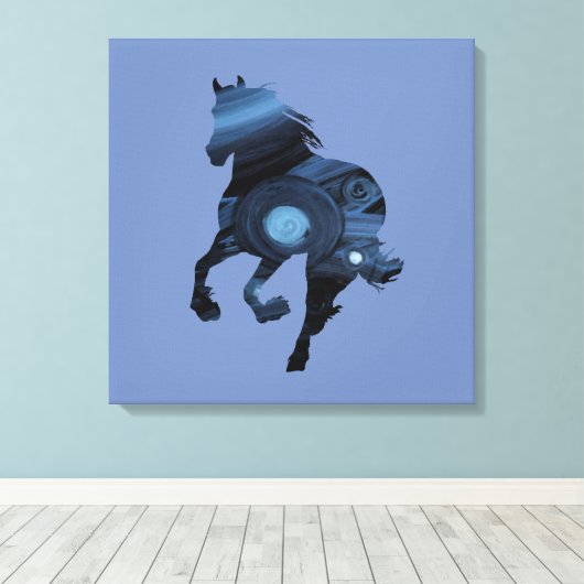 Blaue Leinwand (Insitu (Holzboden))