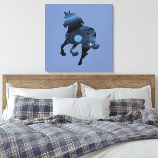 Blaue Leinwand (Insitu (Schlafzimmer))