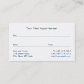 Blaue Leinwand Goldener Rahmen, Handmassagetherapi Terminkarte (Rückseite)