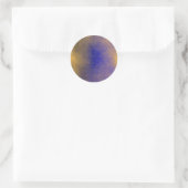 Blaue Leinwand Runder Aufkleber (Tasche)