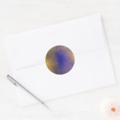 Blaue Leinwand Runder Aufkleber (Umschlag)