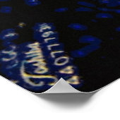 Blaue Leiterkarte Poster (Ecke)