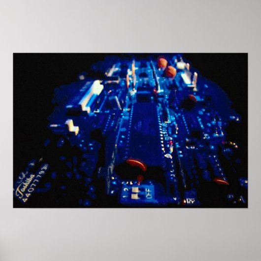 Blaue Leiterkarte Poster (Vorne)