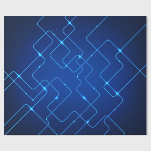 Blaue Leiterplatte Geschenkpapier (Flach)