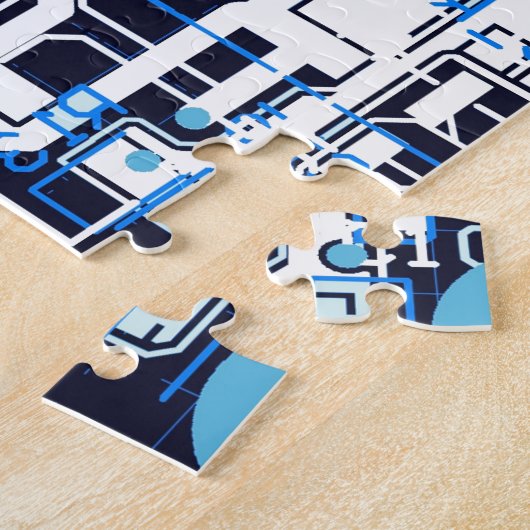 Blaue Leiterplatte Puzzle (Seite)