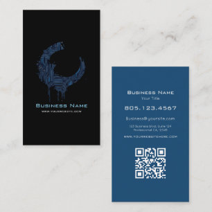 Blaue Leiterplatten-Farbschwirl-Design – Benutzerd Visitenkarte