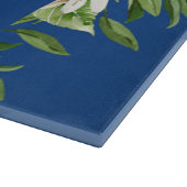 Blaue Lemon-Mittelmeer-Monogramm Schneidebrett (Ecke)