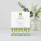 Blaue Lemon Wasserfarbe Mittelmeer UAWG Einladung (Stehend Vorderseite)