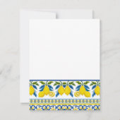 Blaue Lemon Wasserfarbe Mittelmeer UAWG Einladung (Rückseite)