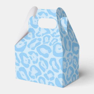 Blaue Leopard Gepard Druck Safari Favor Geschenkschachtel