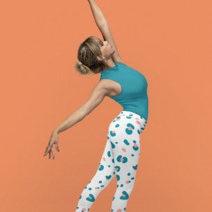 Blaue Leopard-Muster Capri Leggings