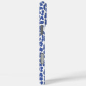 Blaue Leopard-Muster Case-Mate iPhone Hülle (Rückseite / Rechts)