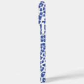Blaue Leopard-Muster Case-Mate iPhone Hülle (Rückseite / Links)