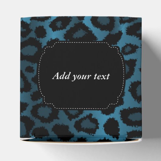 Blaue Leopard-Muster Geschenkschachtel (Oben)