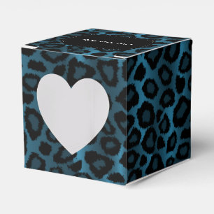 Blaue Leopard-Muster Geschenkschachtel