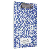 Blaue Leopard-Muster Klemmbrett (Rechts)