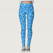 Blaue Leopard-Muster - Leggings (Vorderseite)