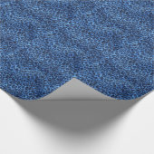 Blaue Leopard-Musterverpackungspapier Geschenkpapier (Ecke)