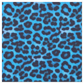 Blaue Leoparden Druckmuster Stoff (Nahaufnahme)