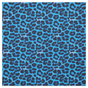 Blaue Leoparden Druckmuster Stoff