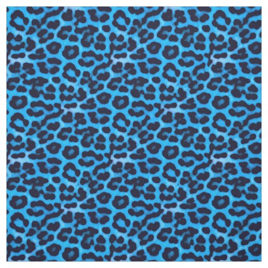 Blaue Leoparden Druckmuster Stoff (Muster)