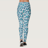 Blaue Leoparden zeigen tierische Leggings (Rückseite)