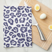 Blaue Leopardenmuster Geschirrtuch (Viertel Falte)