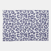 Blaue Leopardenmuster Geschirrtuch (Horizontal)