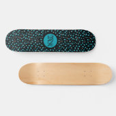 Blaue Leopardenmuster Skateboard (Horizontal)