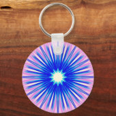 blaue Leuchte auf rosa Schlüsselanhänger (Vorderseite)
