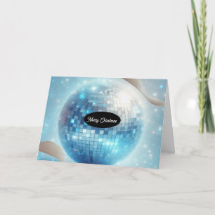 Blaue leuchtende Disco-Kugel Weihnachten