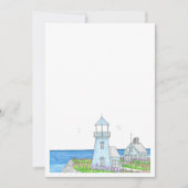Blaue Leuchtturm-Einladung Einladung (Vorderseite)