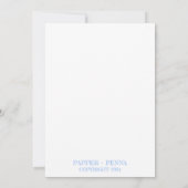 Blaue Leuchtturm-Einladung Einladung (Rückseite)