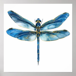 Blaue Libelle 16 x 16 Poster