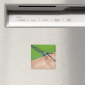 Blaue Libelle auf Eisenbahnmagneten Magnet (In Situ (Geschirrspüler))