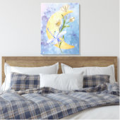 Blaue Libelle auf Leinwand (Insitu (Schlafzimmer))